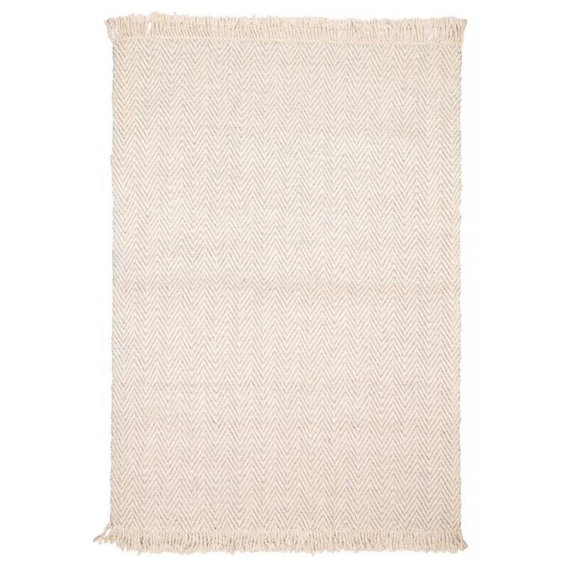 ECARPETGALLERY Braid weave Sienna Beige Wool Rug - 5'3 x 7'7 - Beige - 5'3 x 7'7
