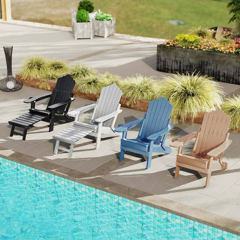 Costway Patio Adirondack Chair All-Weather HIPS Lounge Chair with - See Details