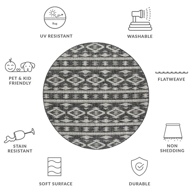 SAFAVIEH Courtyard Fraidel Indoor/ Outdoor Waterproof Patio Backyard Rug