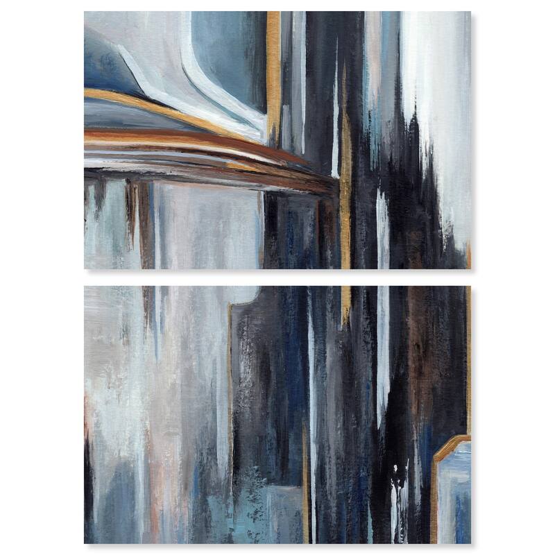 Aftereffect Canvas Set of 2 by Art Remedy, Gallery Wrapped - 15" x 10"