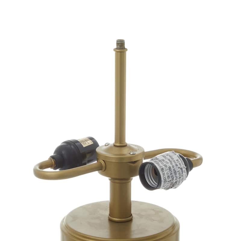 Gold or Black Metal Room Accent Lamp with Dome Shade