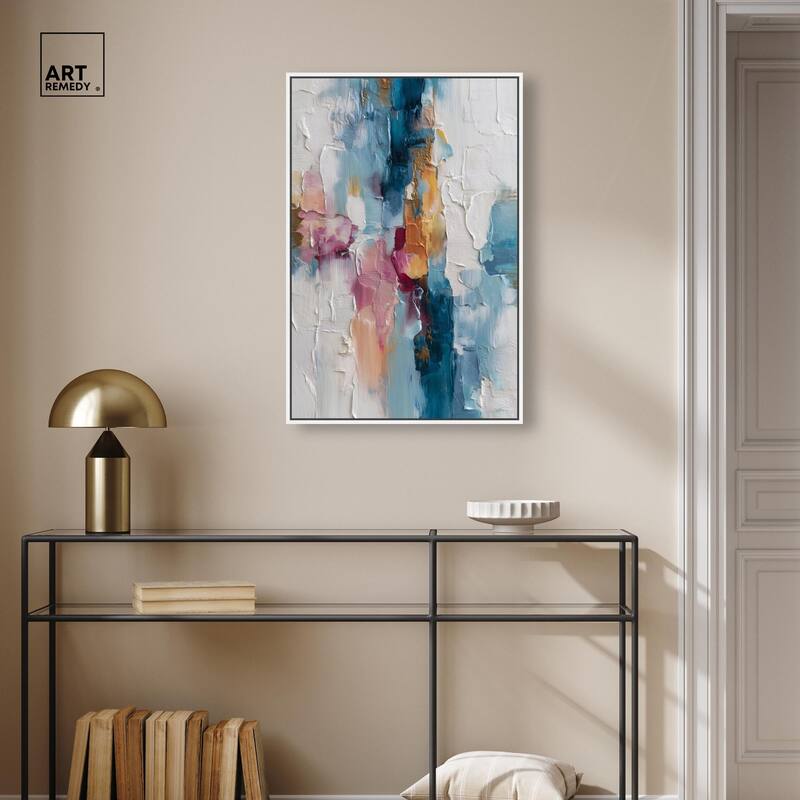Petal Pink and Ocean Blue II Canvas by Art Remedy