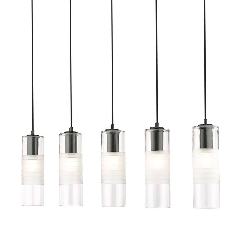 Z-Lite 824P-5L Alton 5 Light 42" Wide Linear Chandelier - Matte Black