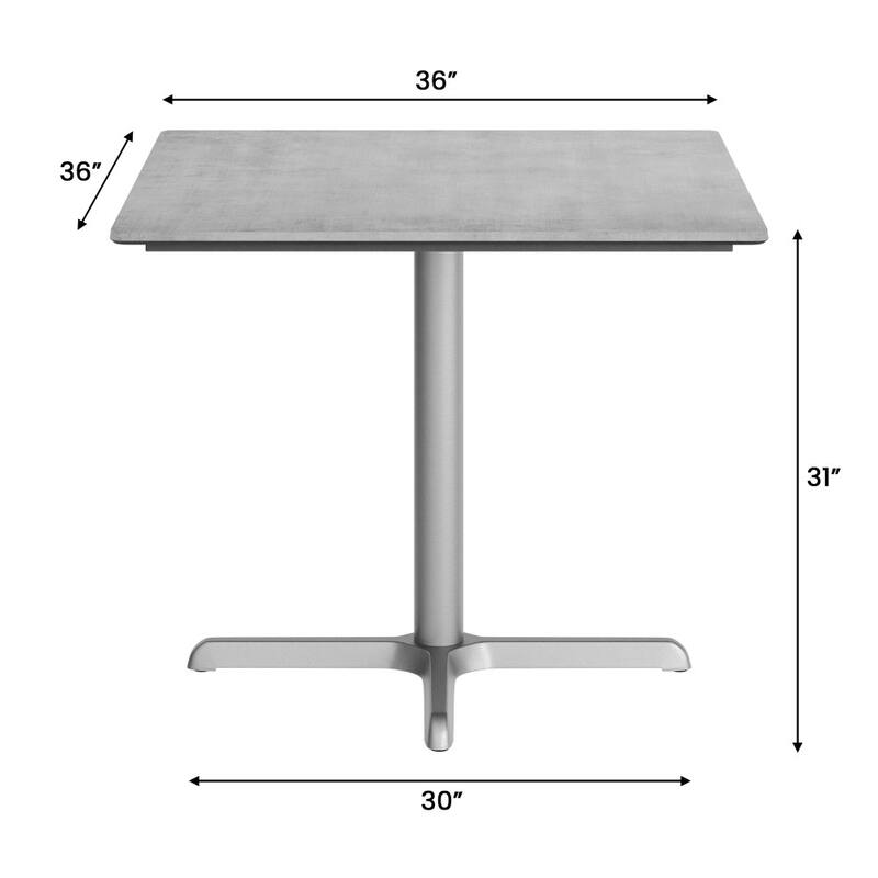 Commercial HPL Tabletop with Table Height Crisscross Base