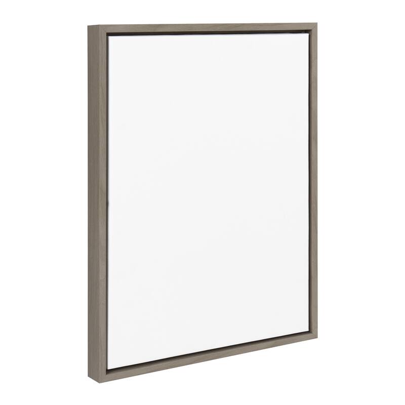Kate and Laurel Sylvie Blank Framed Canvas - 18x24 - Grey