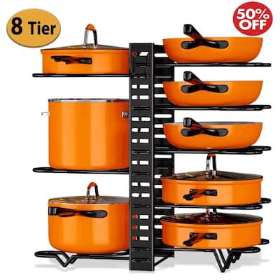 Metal Pull-Out Cabinet Organizer, No-Tool Sliding Shelves for Kitchen