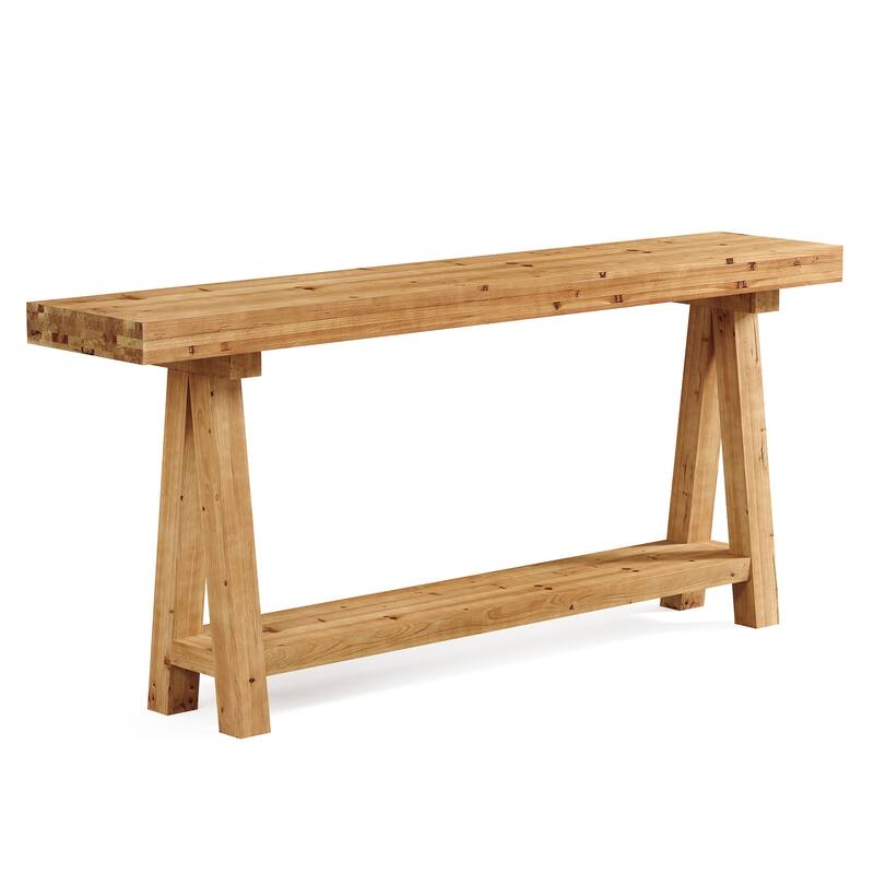 Solid Wood Console Table for Entryway, 70.87-Inch Long Sofa Table