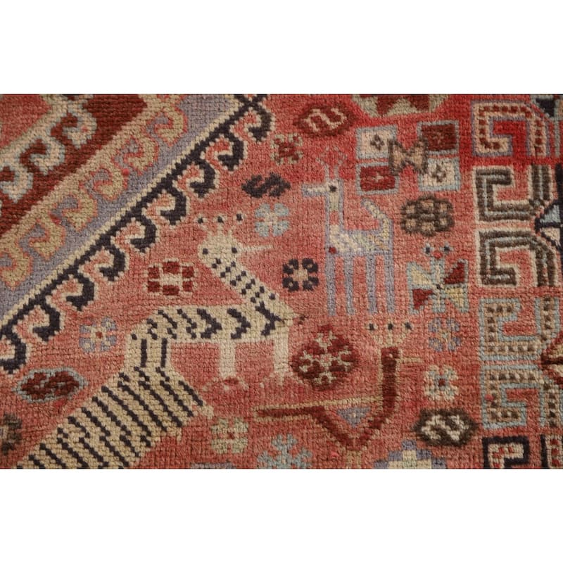 Tribal Shiraz Persian Vintage Area Rug Bedroom Handmade Wool Carpet - 5'4"x 8'5"
