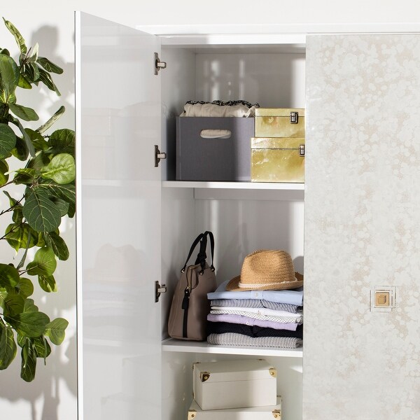 Safavieh Home Collection Arcelia Eglomise Cabinet White
