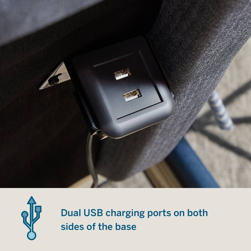 Lucid Advanced Adjustable Bed Base for Mattresses with Wireless Remote and USB Charging Ports