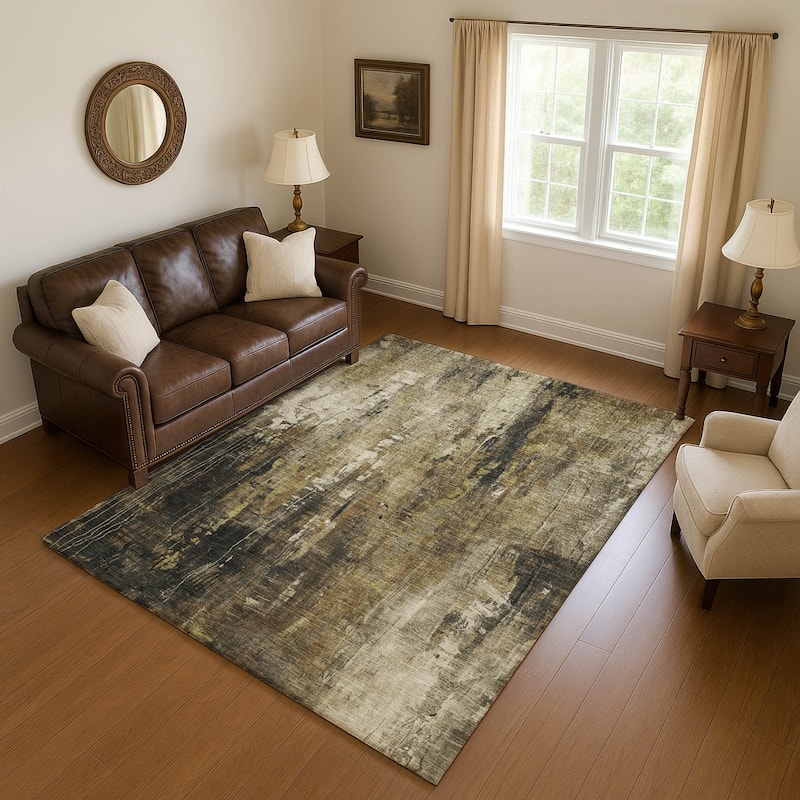 Premium Washable Super Soft Abstract Ombre Mayfield Rug - Beige - 5' x 7'6"
