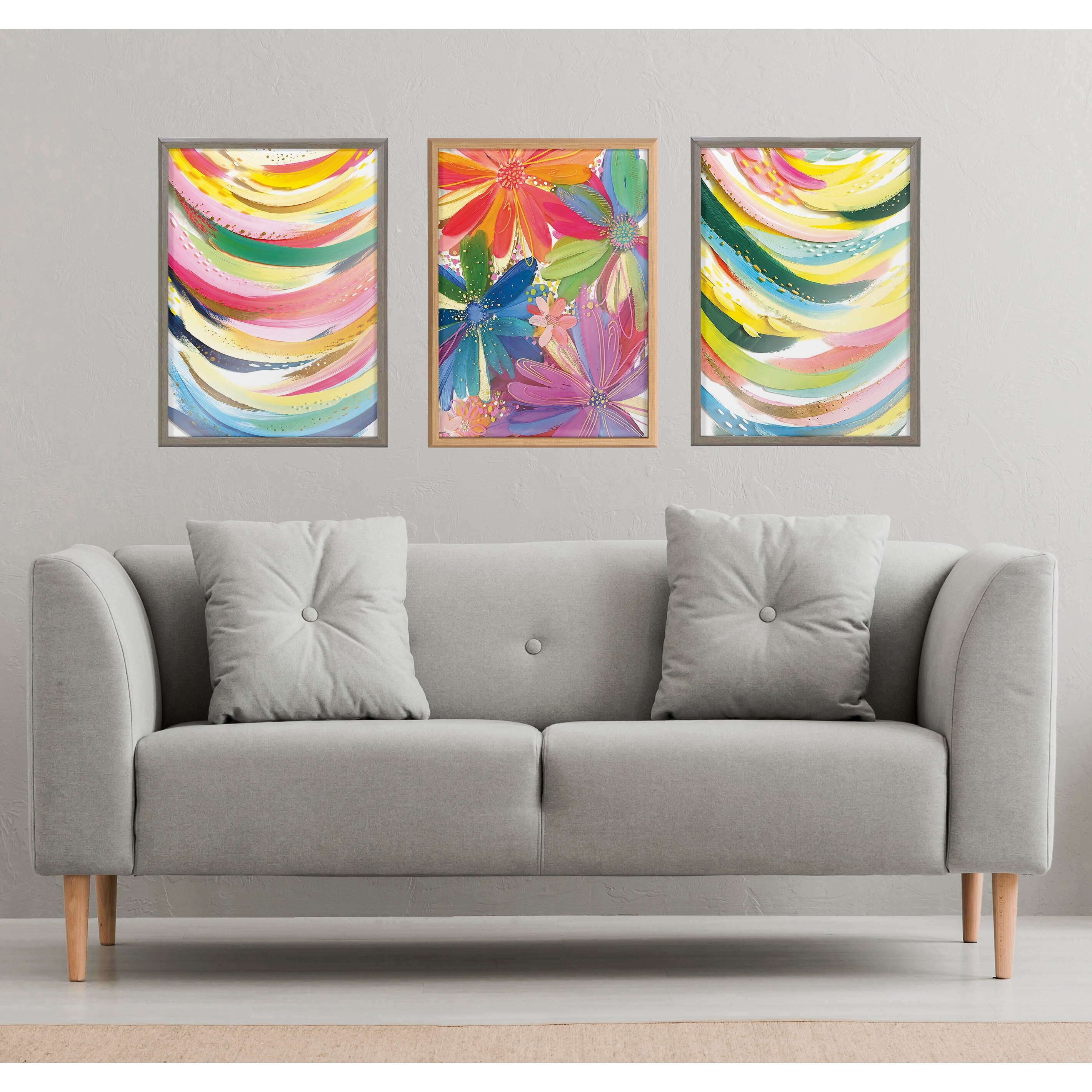 Kate and Laurel Blake 18x24 Brushstrokes Printed Glass by Jessi Raulet  Bed Bath  Beyond 34740709