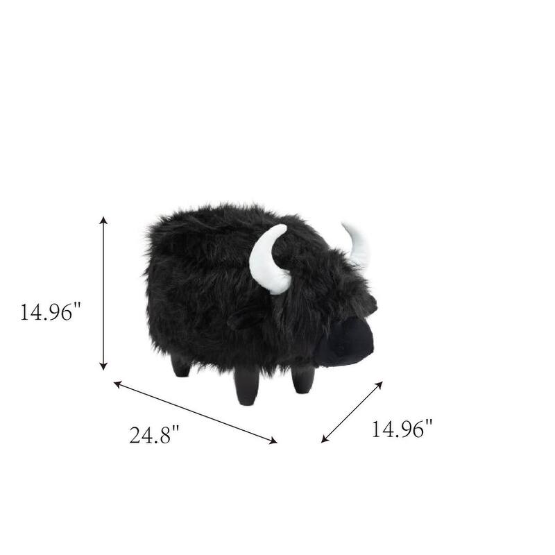 Harry Cow Animal Kids Storage Ottoman Stool