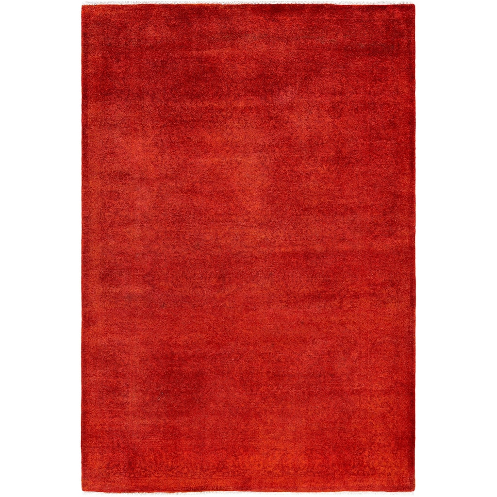 Overdyed One-of-a-Kind Hand-Knotted Area Rug - Pink - 4' 2" x 6' 1"