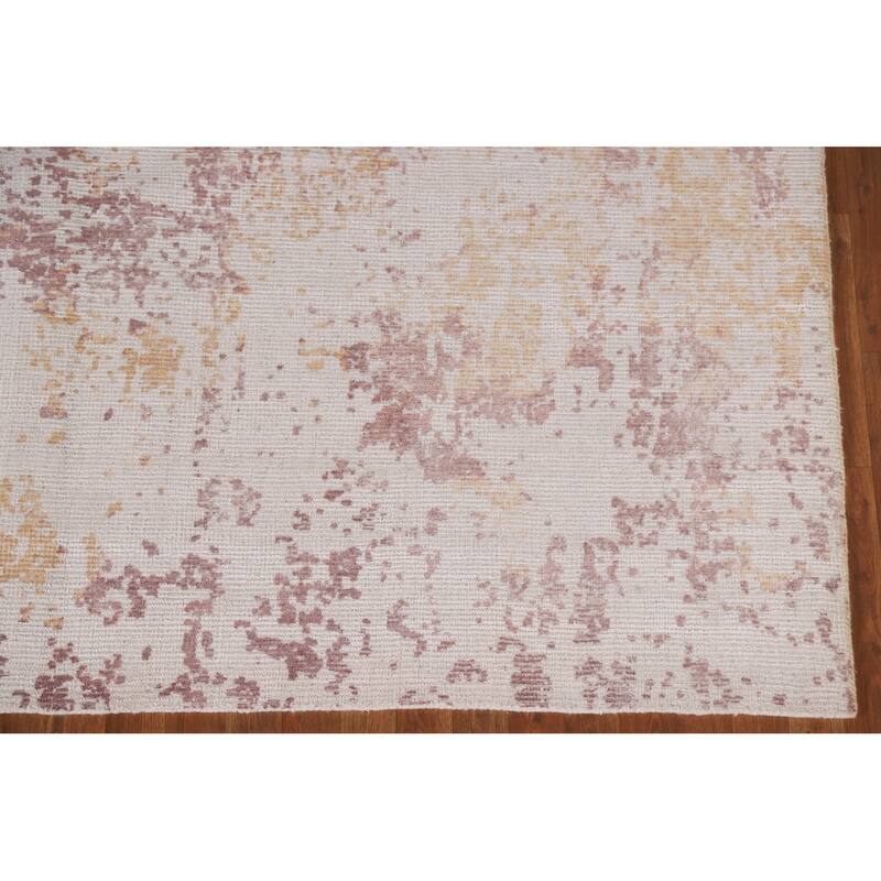 Modern Abstract Rug Handmade Living Room Wool Carpet - 7'11"x 9'10"