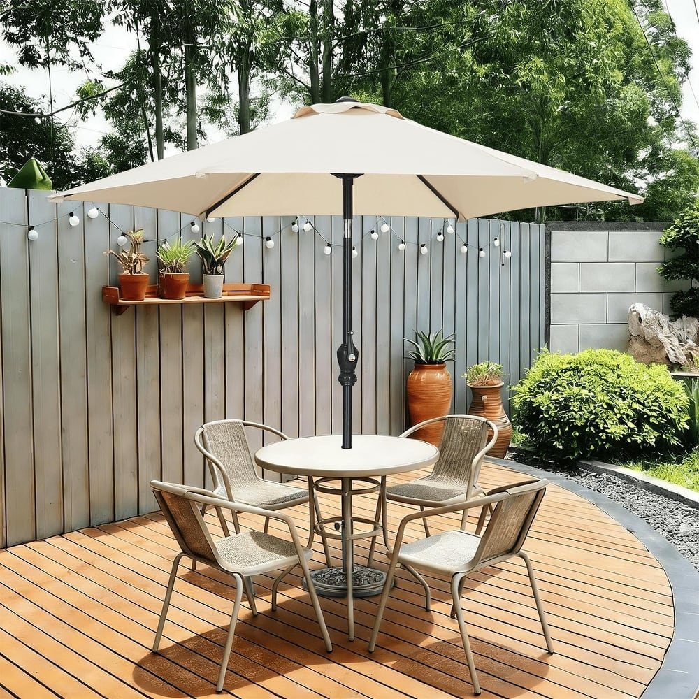 Autlaycil 7.5ft Outdoor Patio Umbrella with Tilt & Crank Base included