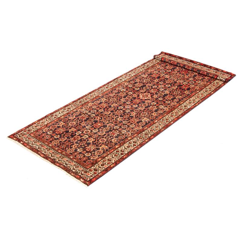 ECARPETGALLERY Hand-knotted Andelz Navy Wool Rug - 3'7 x 9'11