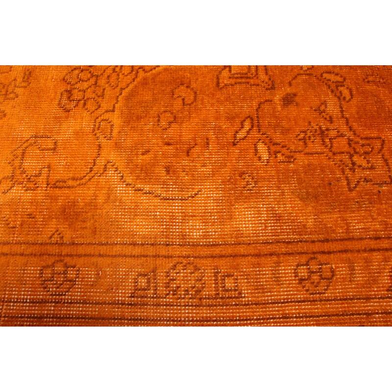 ECARPETGALLERY Hand-knotted Color Transition Orange Wool Rug - 6'6 x 9'2