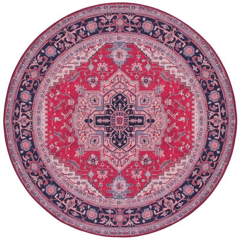 SAFAVIEH Tucson Machine Washable Slip Resistant Emmer Traditional Rug