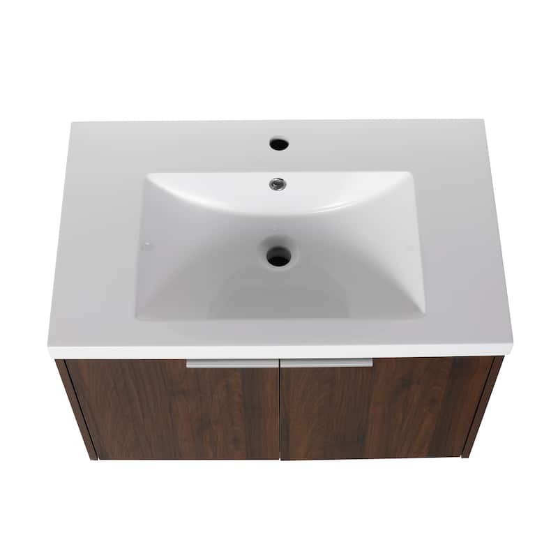 Beingnext 24"/30"/36" Bathroom Vanity with Sink, Floating Bathroom Vanity with 2 Soft Close Doors