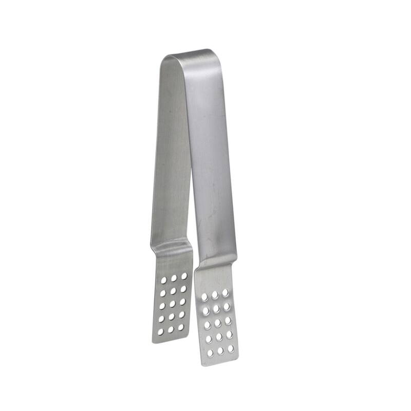 HIC 5.25" Stainless Steel Tea Bag Squeezer Tongs - Silver
