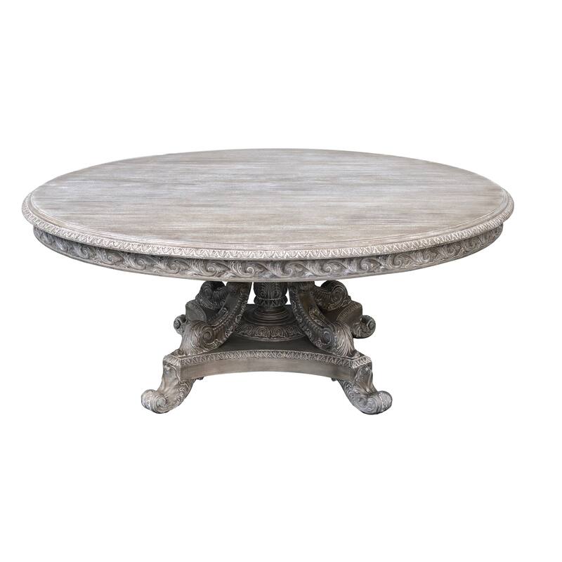 Mystique Gray Mahogany Anglia Dining Table and Chair Set of 7