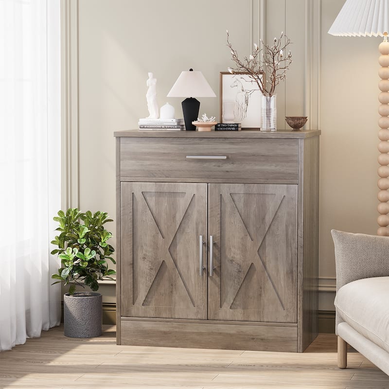 Multifunctional 2-Door Storage Cabinet with Drawer – Kitchen Pantry Organizer, TV Stand