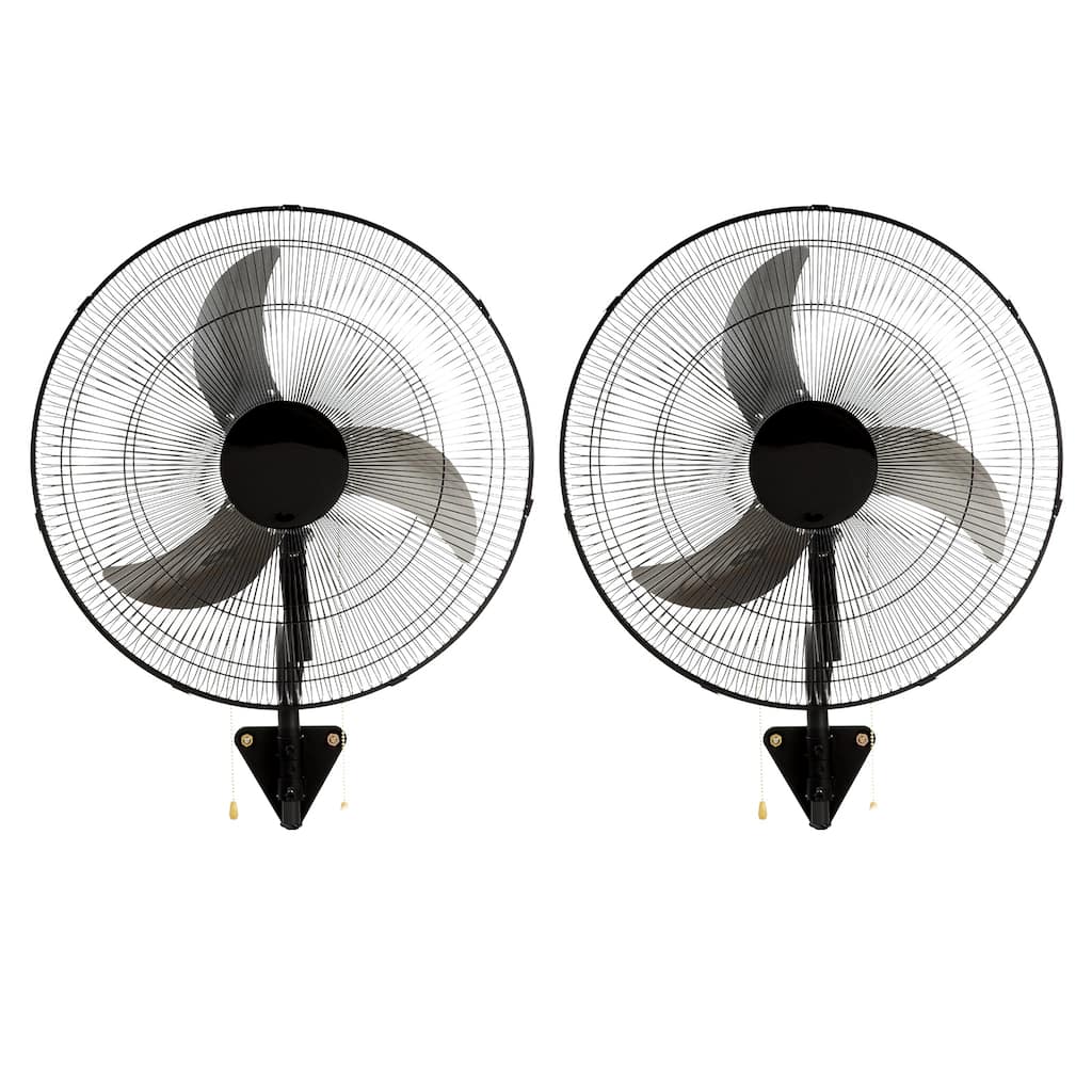 Wall Mount Fan, 2 PCS 18 inch Oscillating, 3-speed High Velocity Max, 4000 CFM Industrial Wall Fan, Commercial, Residential