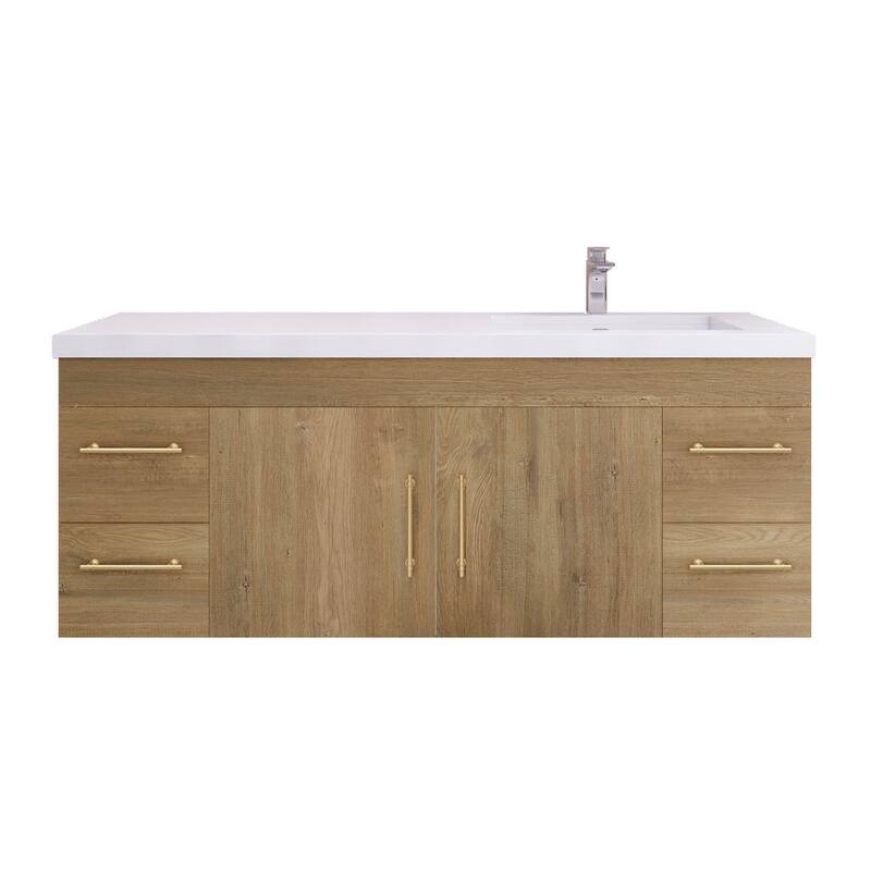 Eliza 60'' Wall Mounted Vanity with Single Sink on the Right