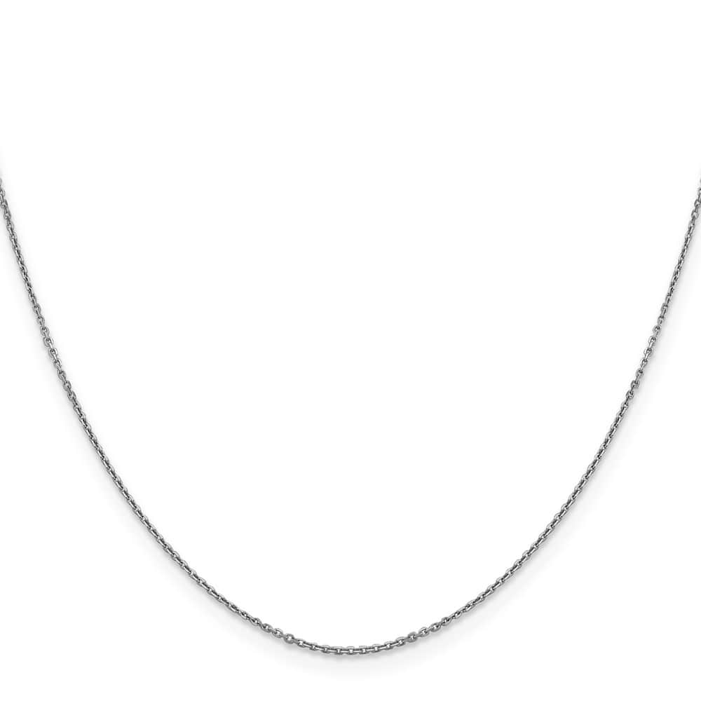 Curata Solid 18k Solid Gold Italian Polished 0.9mm Cable Chain Necklace