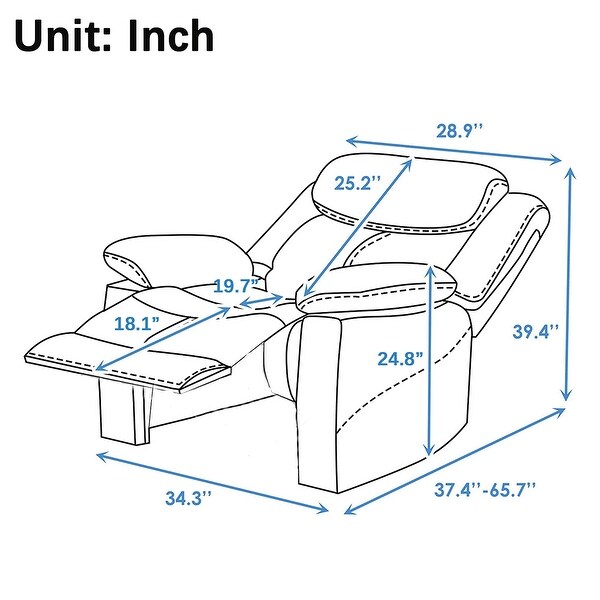 Merax PU Leather Power Massage Reclining Chair with Heat and Massage