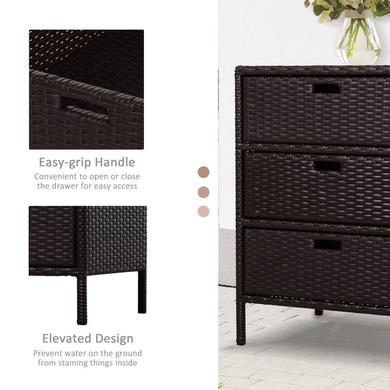 Outsunny Outdoor Towel Cabinet