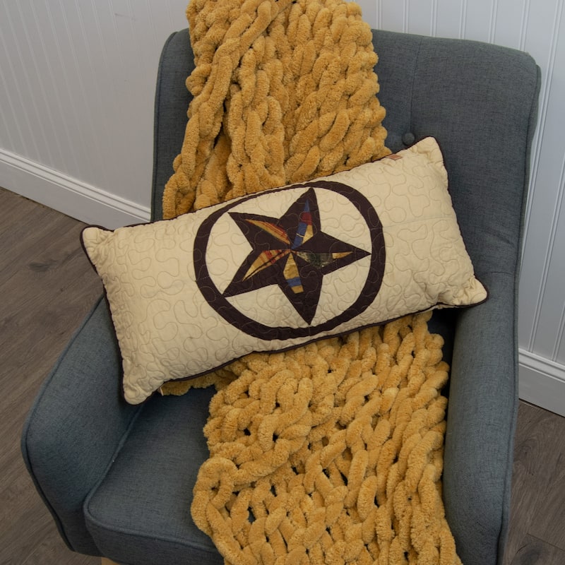 Donna Sharp Rustic Star Cotton Rectangle Decorative Pillow