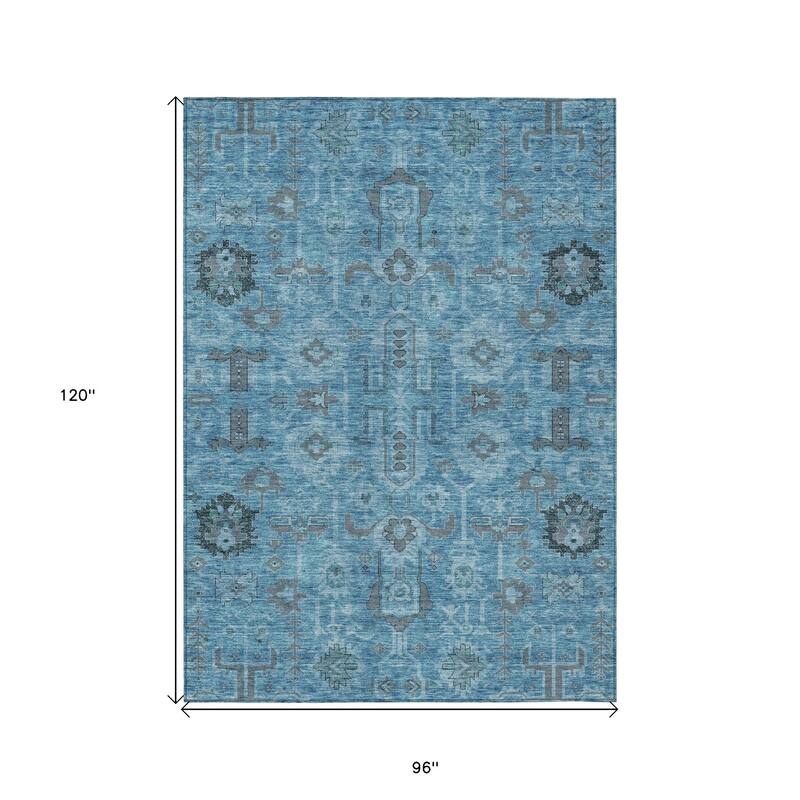 HomeRoots Oriental Traditional Rectangle Outdoor Rug