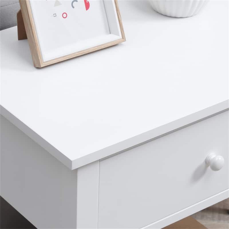 MDF Coffee Table with Drawer and Bottom Shelf - 19.75'' W x 13.75'' D x 23.5'' H