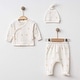 preview thumbnail 1 of 0, Moon Baby Clothes Set - 3 Pcs - White