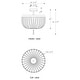 preview thumbnail 7 of 6, 3-Light Black Finish Natural Wood Beaded Semi Flush Mount