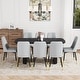 preview thumbnail 11 of 18, 9-Piece Dining Table Set. 67 * 35.4 inch wood grain MDF dining table with 8 chairs