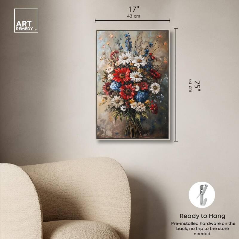 Symphony of Flowers II Canvas by Art Remedy