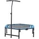 preview thumbnail 1 of 19, Soozier Portable & Foldable Small Exercise Trampoline with 3-Level Adjustable T-Bar, Great for Adults Working Out