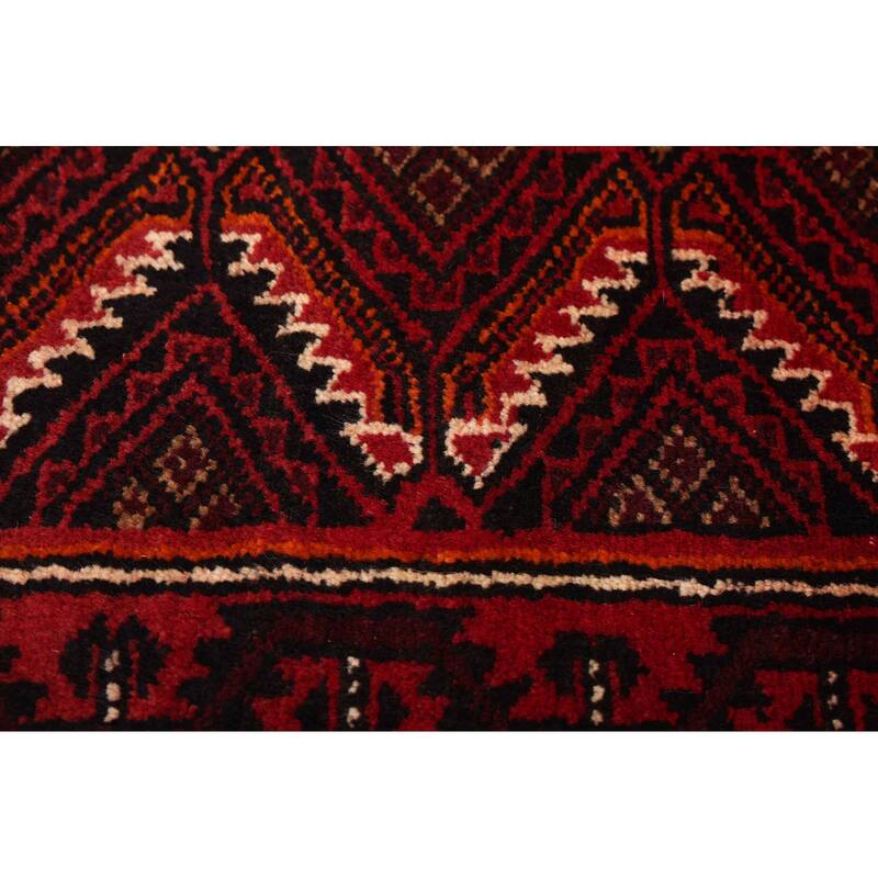 ECARPETGALLERY Hand-knotted Teimani Red Wool Rug - 4'2 x 7'7