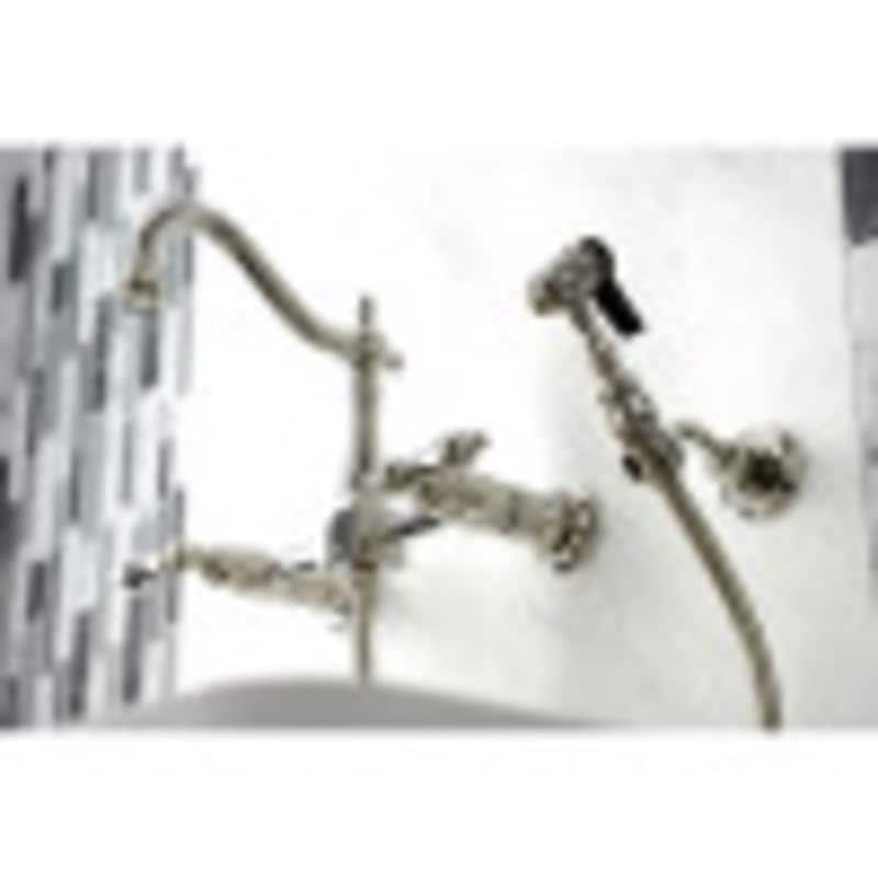 Kingston Brass Heritage 1.8 GPM Wall Mounted Bridge Kitchen Faucet -