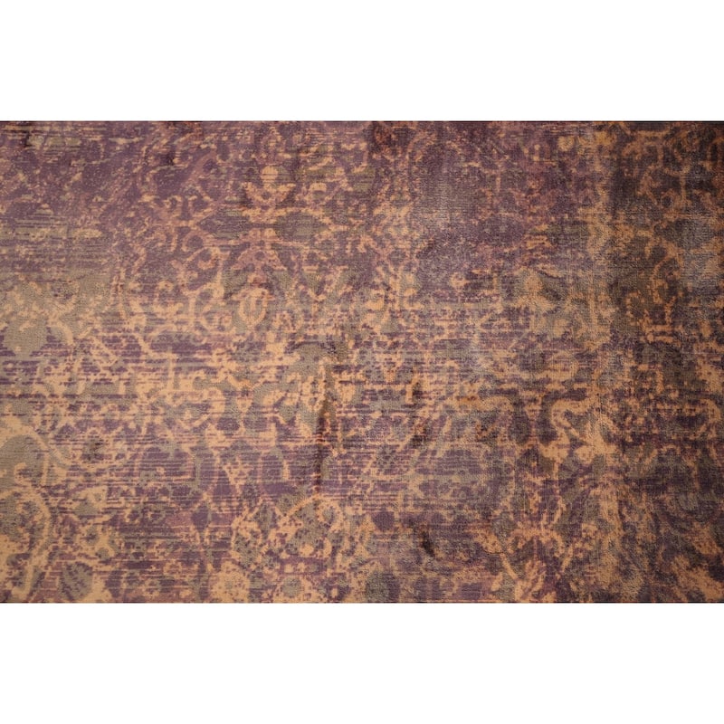 Contemporary Art & Craft Indian Area Rug Handmade Wool Carpet - 9'9"x 13'0"