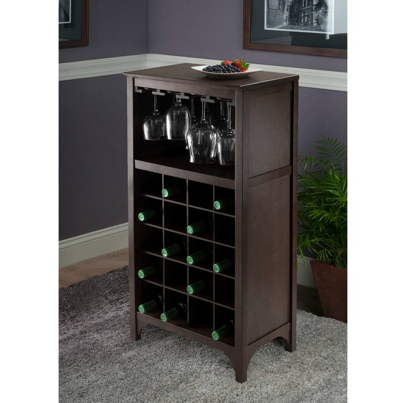 Ancona Wine Cabinet, Espresso - 20 Bottle