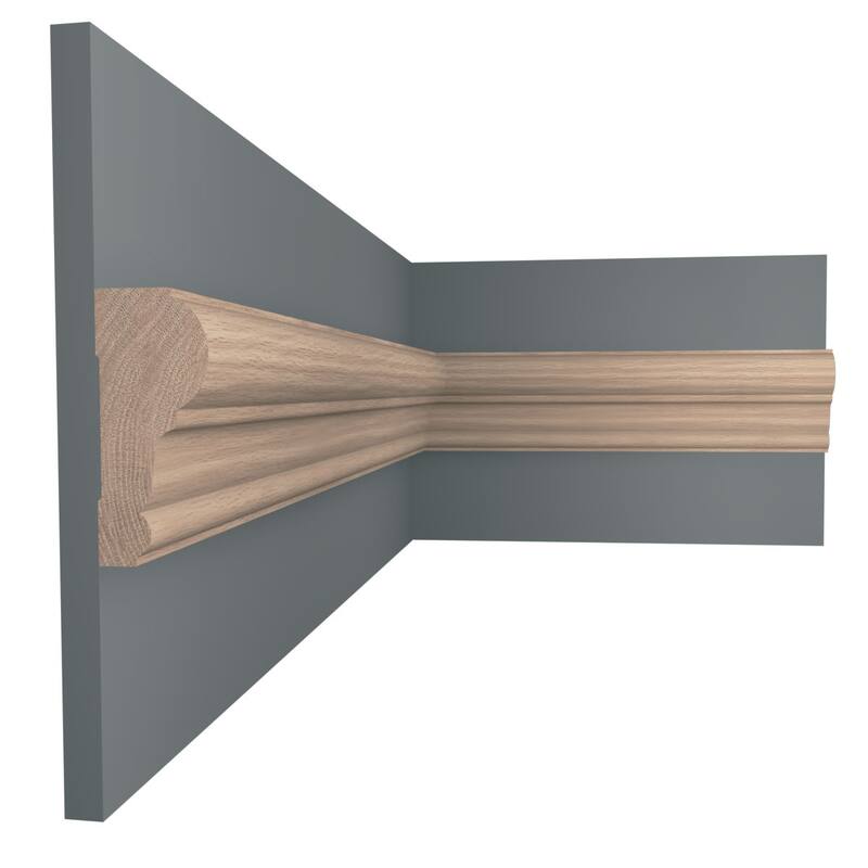 WM392 1-in D x 2-3/8-in W x 96-in L Americraft Solid Hardwood Stain Grade Chair Rail Moulding