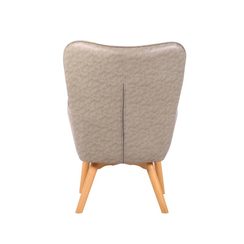 Porthos Home Paco Leisure Accent Chair, PU Leather, Wingback Design