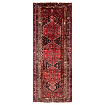 ECARPETGALLERY Hand-knotted Andelz Red Wool Rug - 3'9 x 9'10