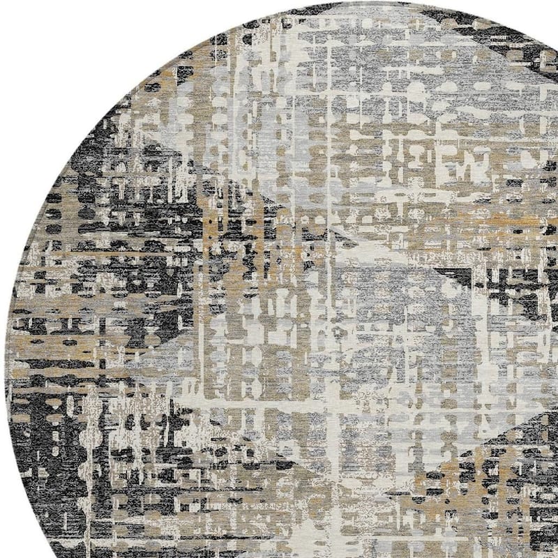HomeRoots Geometric Transitional Rectangle Outdoor Rug