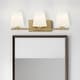 preview thumbnail 1 of 5, Hunter Fauna Grove 3-Light Bathroom Vanity Light - Modern, Transitional Alturas Gold