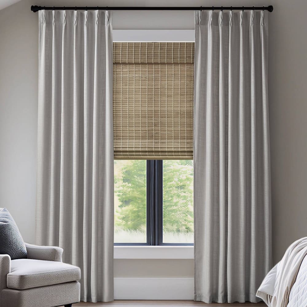 Madison Park Emery 300gsm poly linen with 7 pinch pleat per pc